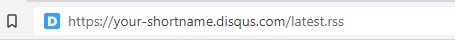 Disqus your RSS name | Simple URL Shortener