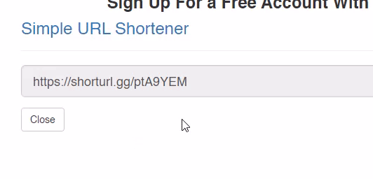Browser bookmarklet tool copy link | Simple URL Shortener
