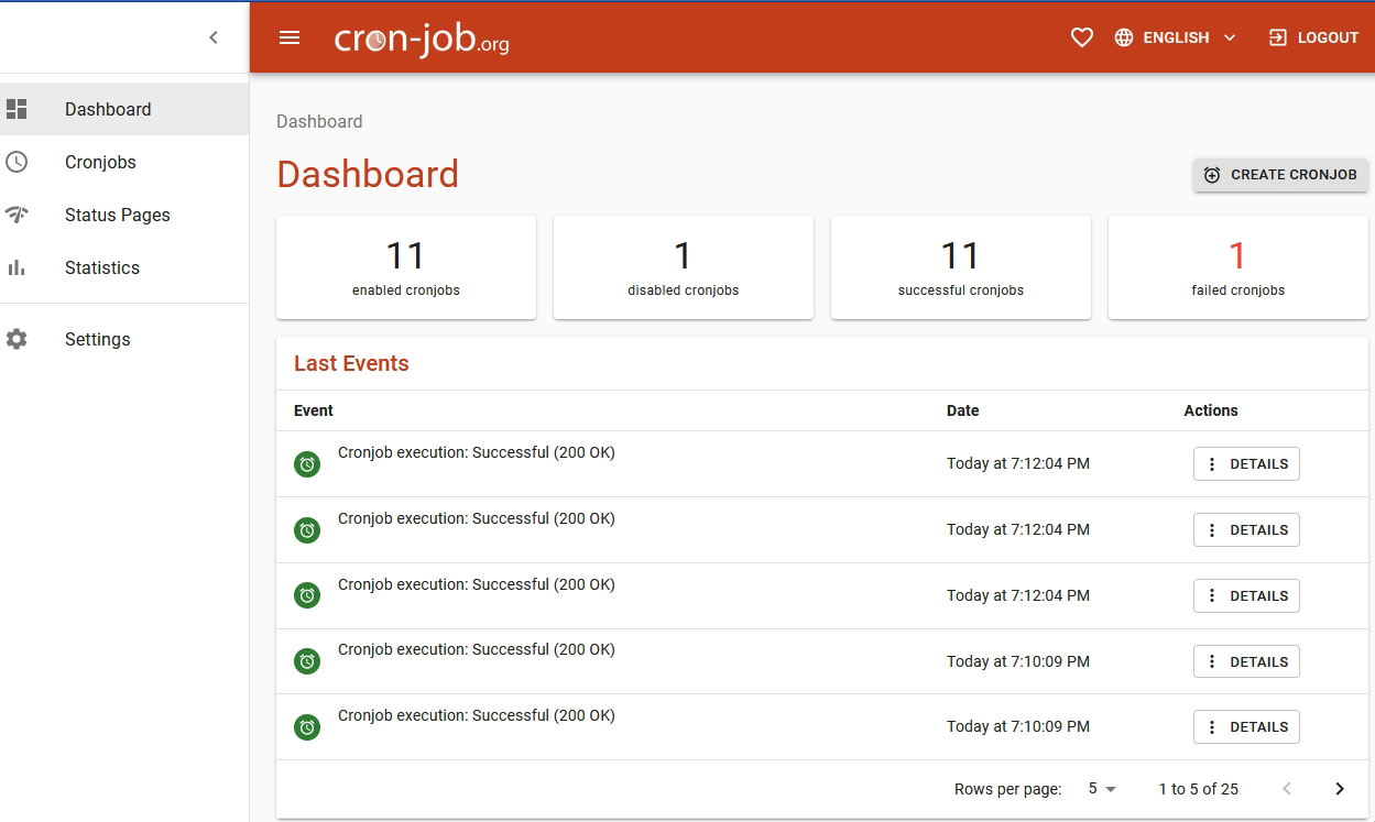 I found this cool site for running cron-jobs for free.